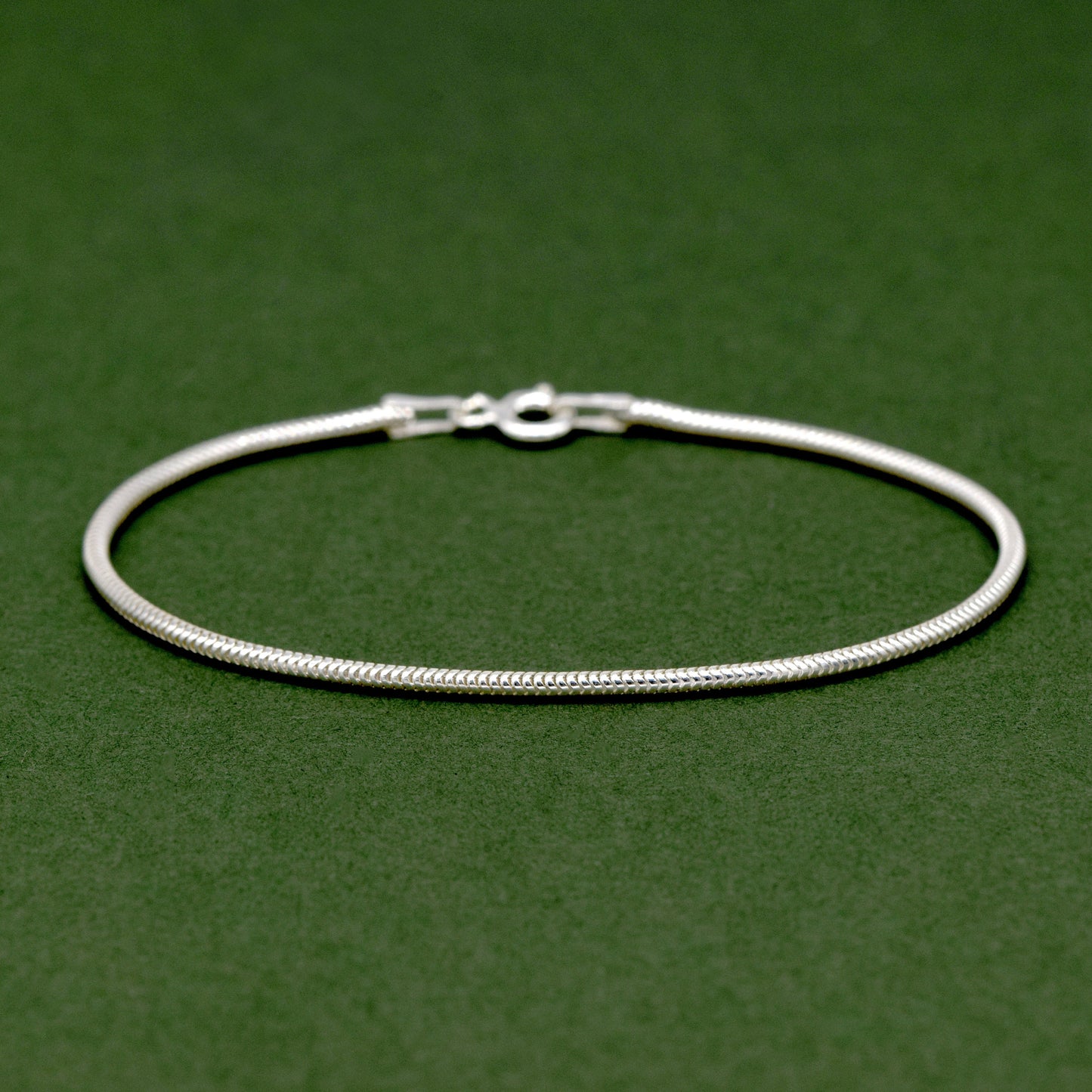 Sterling Silver 1.6mm Snake Chain Bracelet