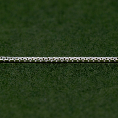 Sterling Silver 0.9mm Box Chain Anklet