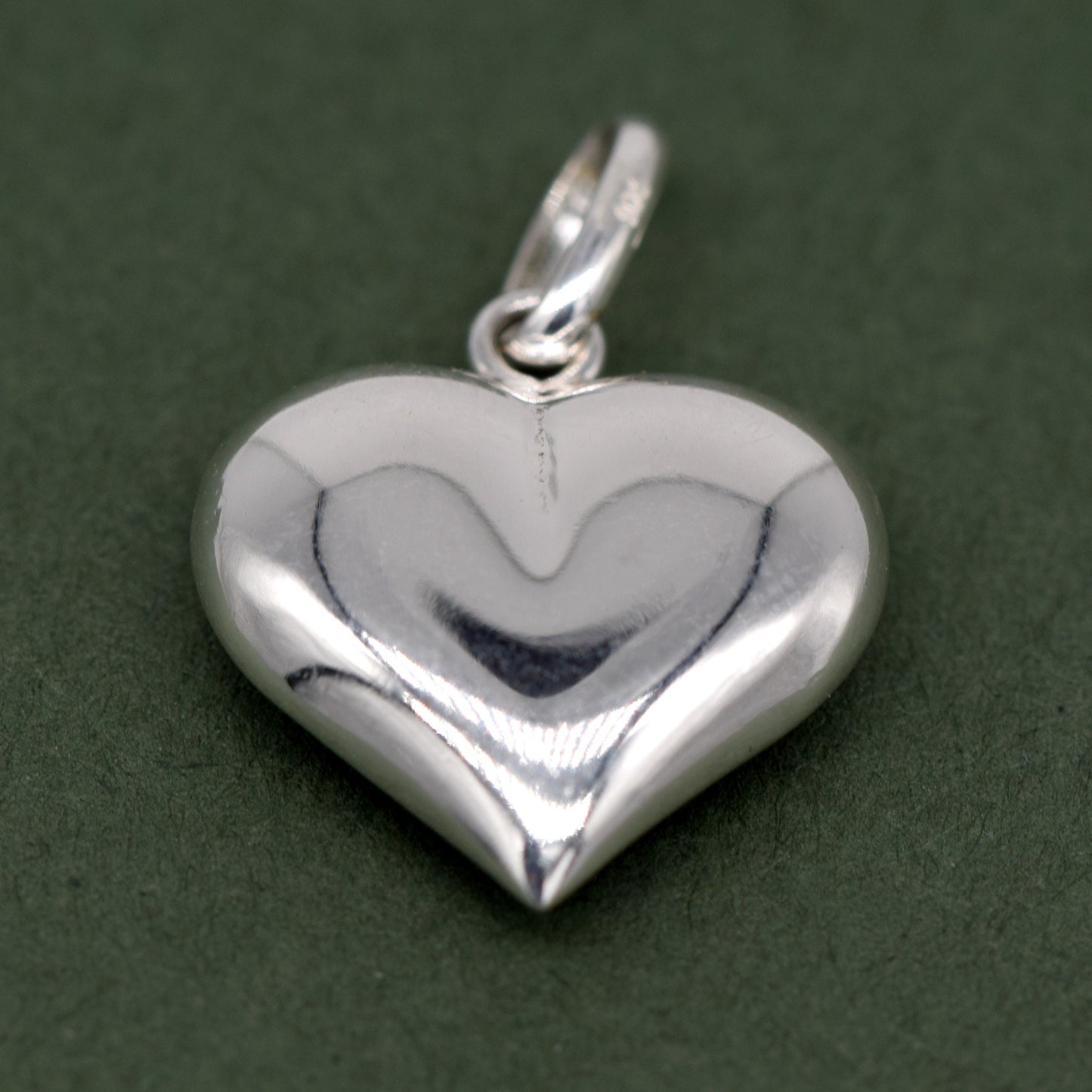 Sterling Silver Puffed Heart Pendant