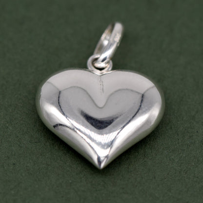 Sterling Silver Puffed Heart Pendant