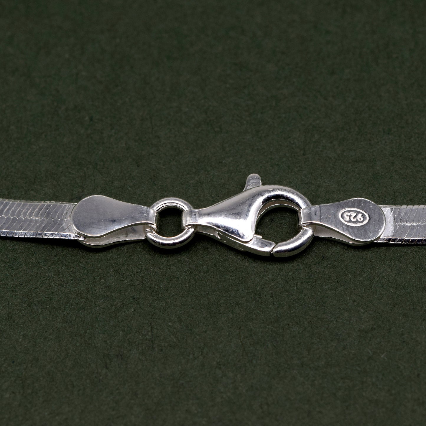 Sterling Silver 3.5mm Herringbone Chain Anklet