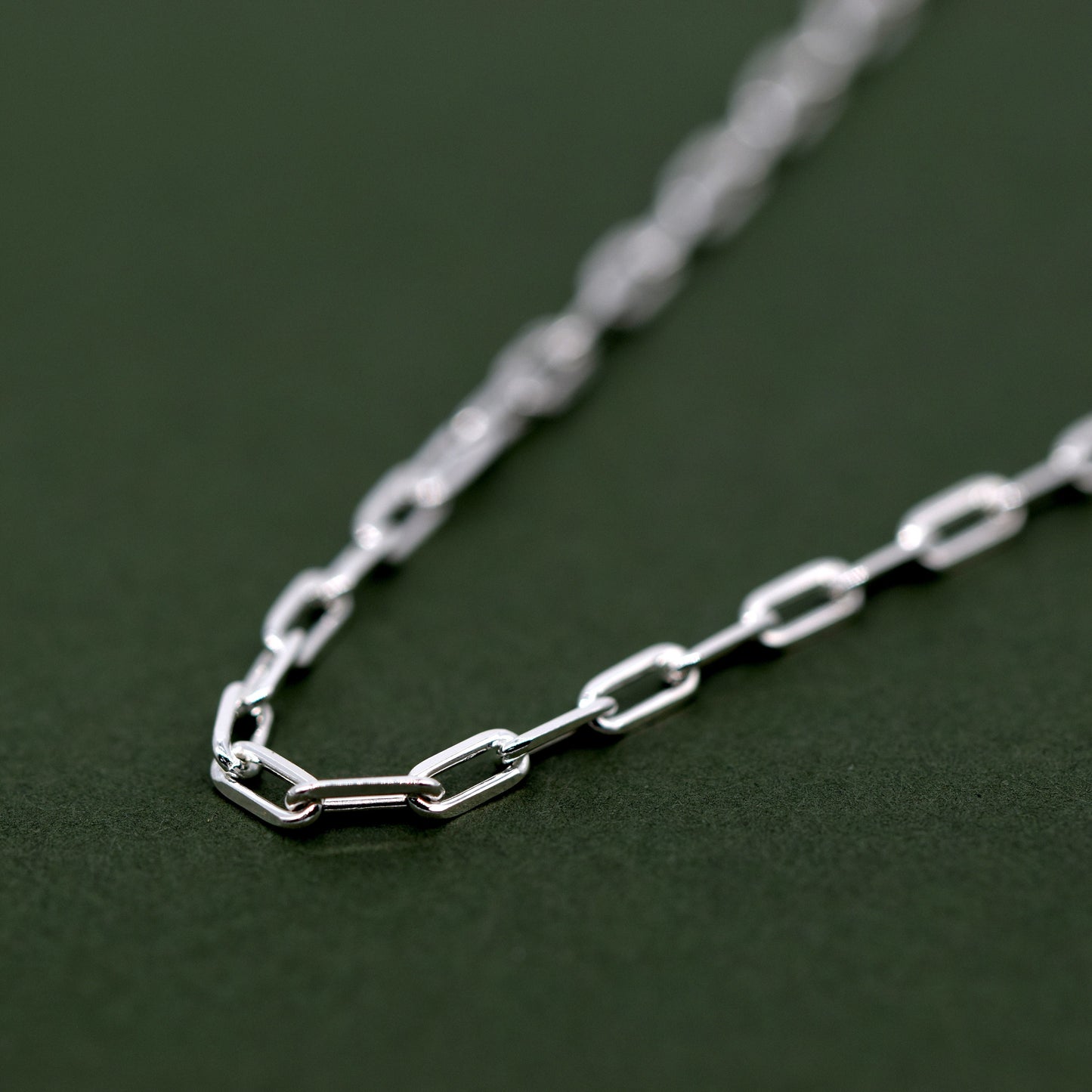 Sterling Silver 2.7mm Paperclip Chain Necklace