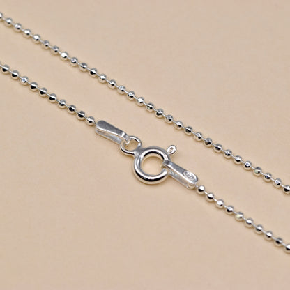 Sterling Silver Diamond Cut 1.2mm Ball Chain Anklet