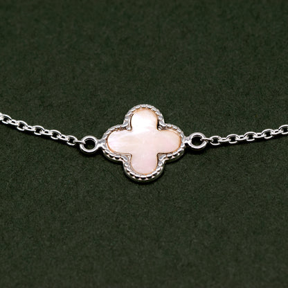 Sterling Silver Four Leaf Clover Motif Bracelet