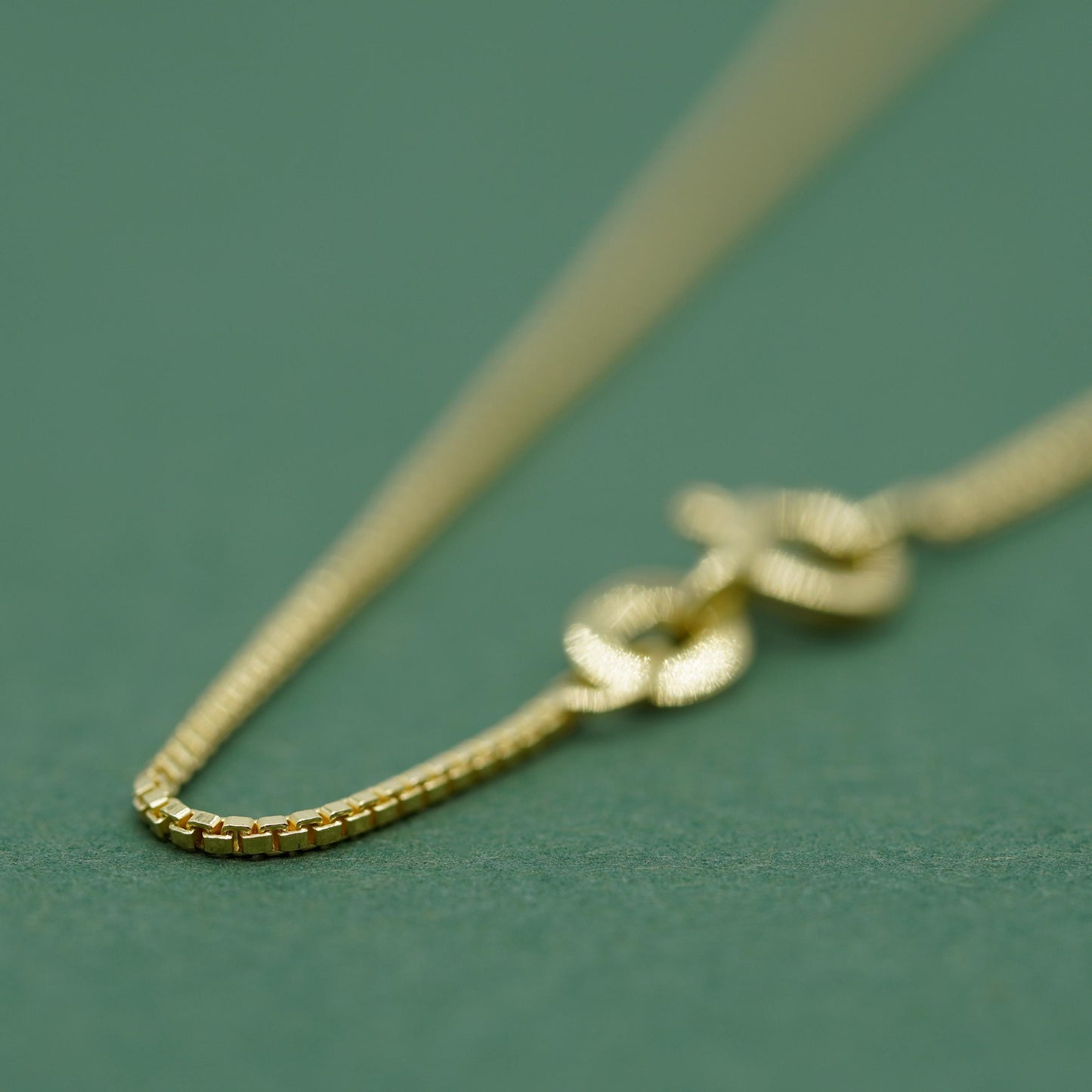 Gold Plated Sterling Silver Box Chain Necklace