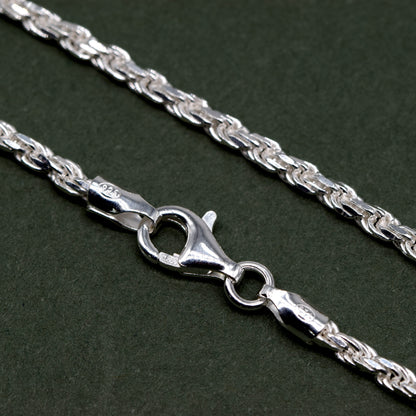 Sterling Silver 2.3mm Rope Chain Anklet