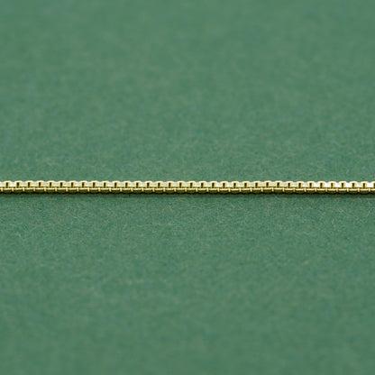 Gold Plated Sterling Silver Box Chain Necklace