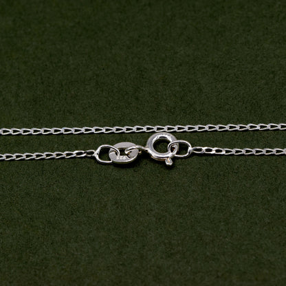 Sterling Silver 1mm Open Curb Chain Necklace