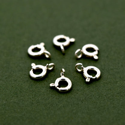 Sterling Silver Bolt Ring Clasp for Jewellery Pack of 6