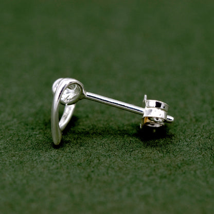 Sterling Silver Open Heart Studs Earrings