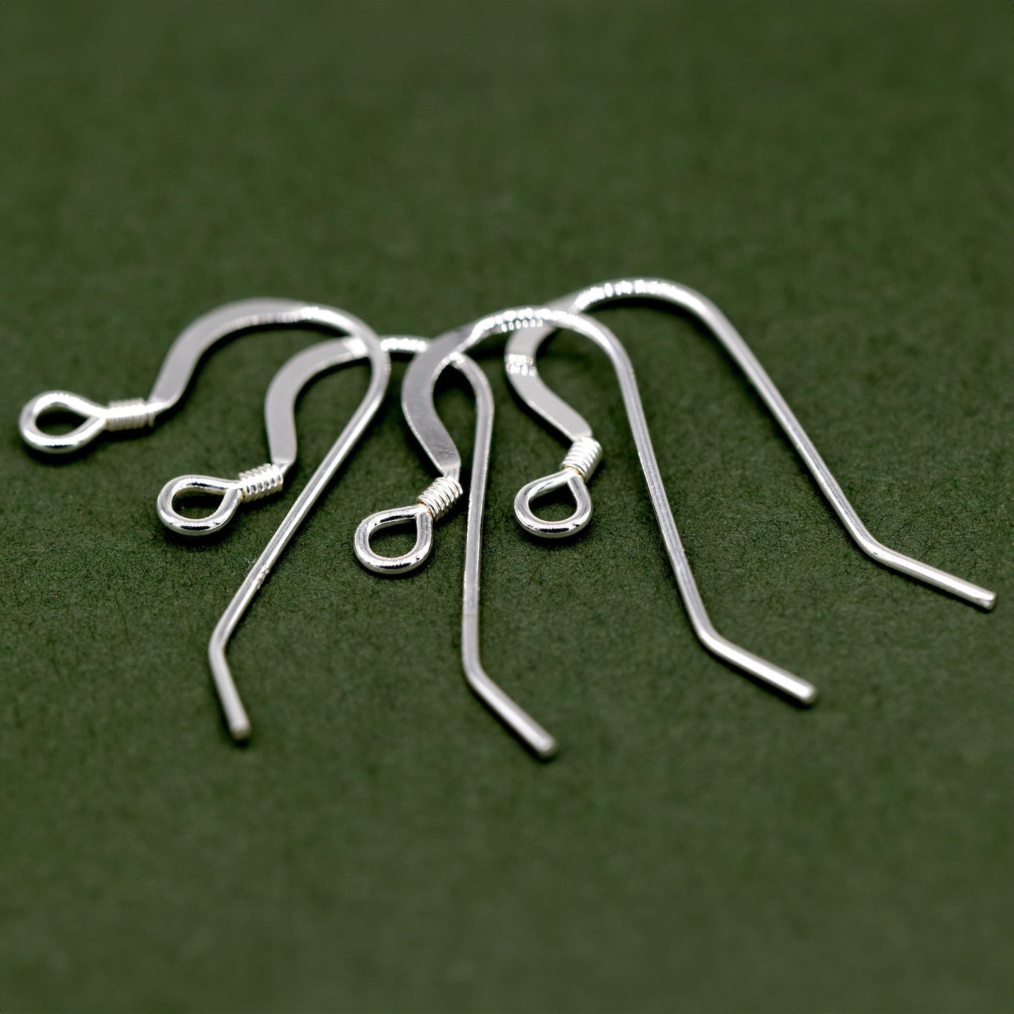 4x Sterling Silver French Wire Dropper Earring Hooks Jewellery Making