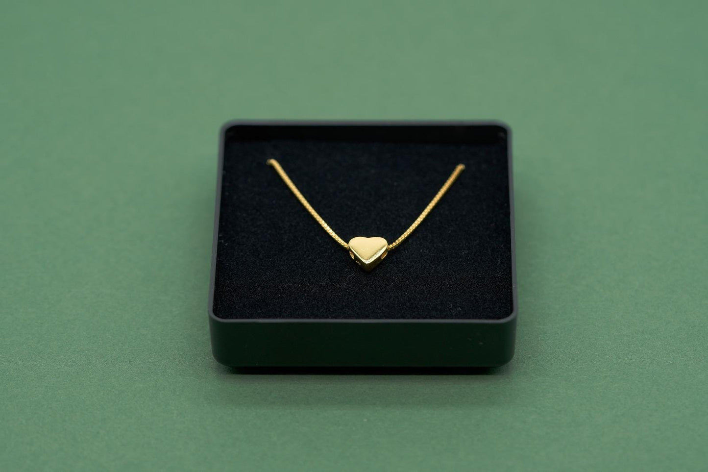 Gold Plated Sterling Silver Heart Charm Necklace