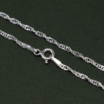 Sterling Silver 1.9mm Singapore Chain Bracelet