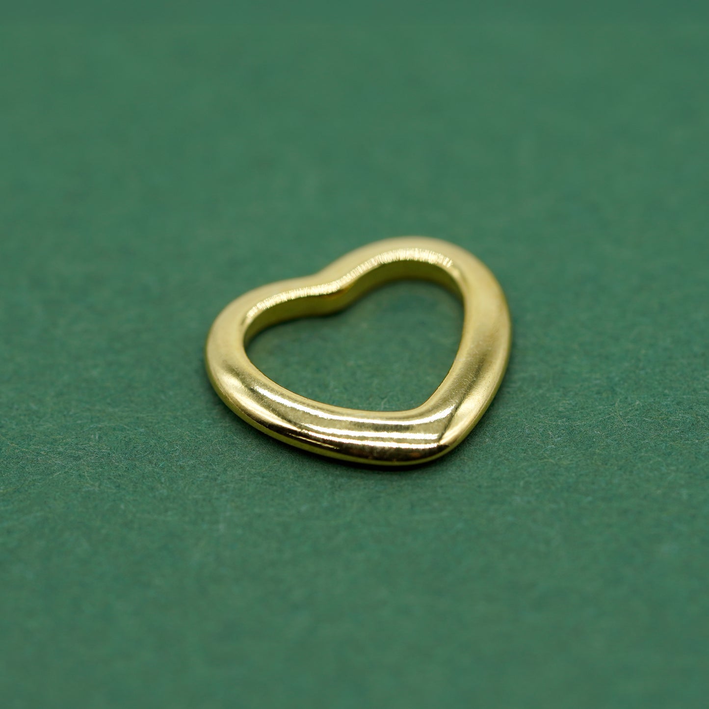 Gold Plated Sterling Silver Floating Heart Charm Pendant