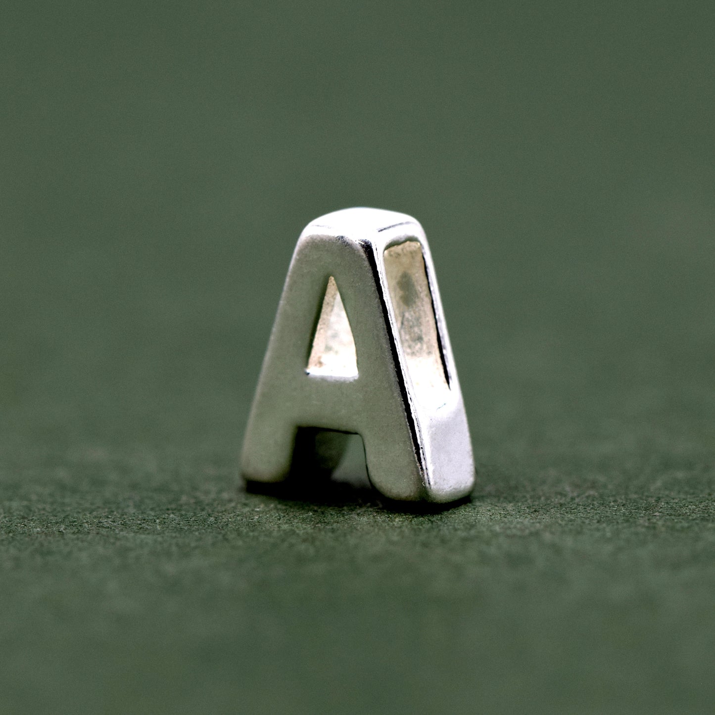 Sterling Silver Alphabet Initial Letter Threader A-Z & Heart Charm