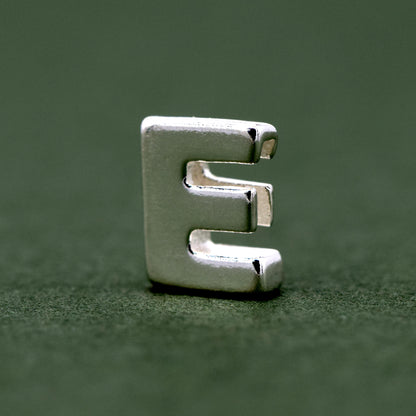 Sterling Silver Alphabet Initial Letter Threader A-Z & Heart Charm