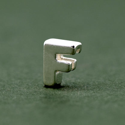 Sterling Silver Alphabet Initial Letter Threader A-Z & Heart Charm