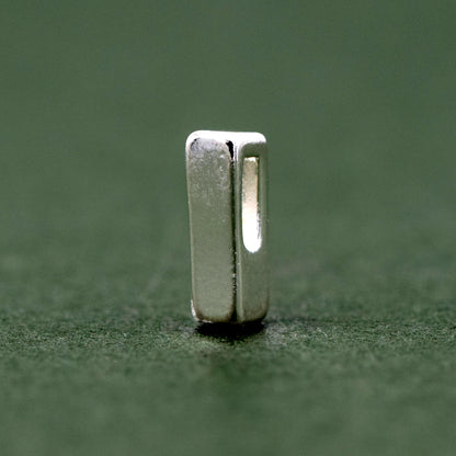 Sterling Silver Alphabet Initial Letter Threader A-Z & Heart Charm