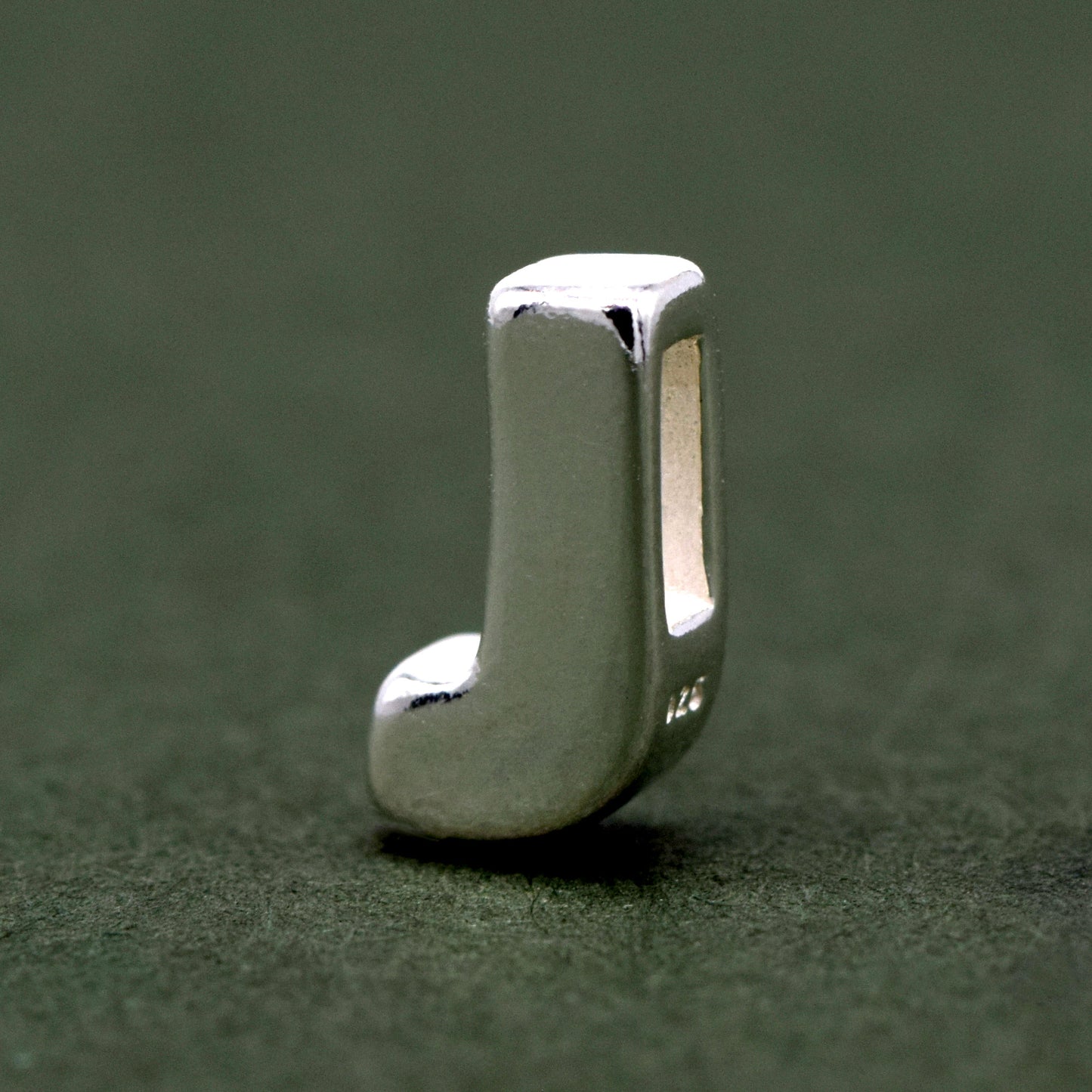 Sterling Silver Alphabet Initial Letter Threader A-Z & Heart Charm