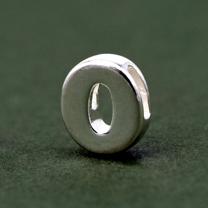 Sterling Silver Alphabet Initial Letter Threader A-Z & Heart Charm