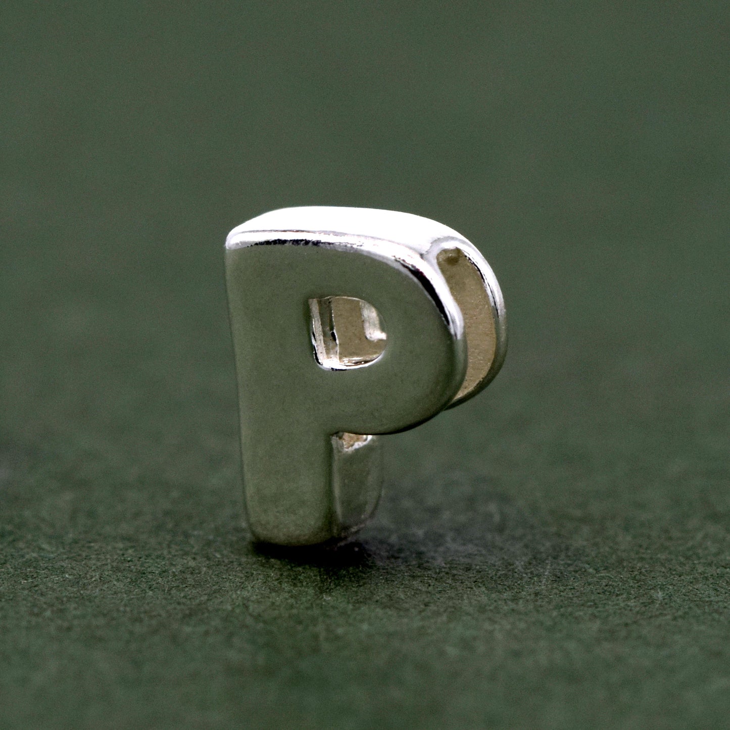 Sterling Silver Alphabet Initial Letter Threader A-Z & Heart Charm