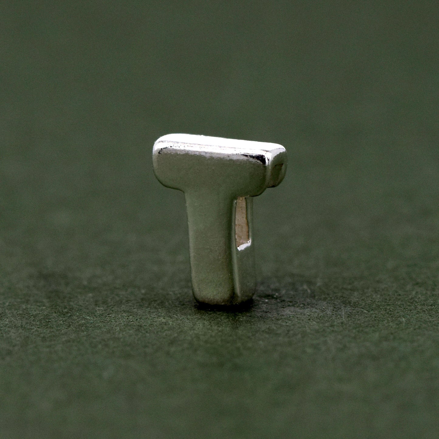 Sterling Silver Alphabet Initial Letter Threader A-Z & Heart Charm