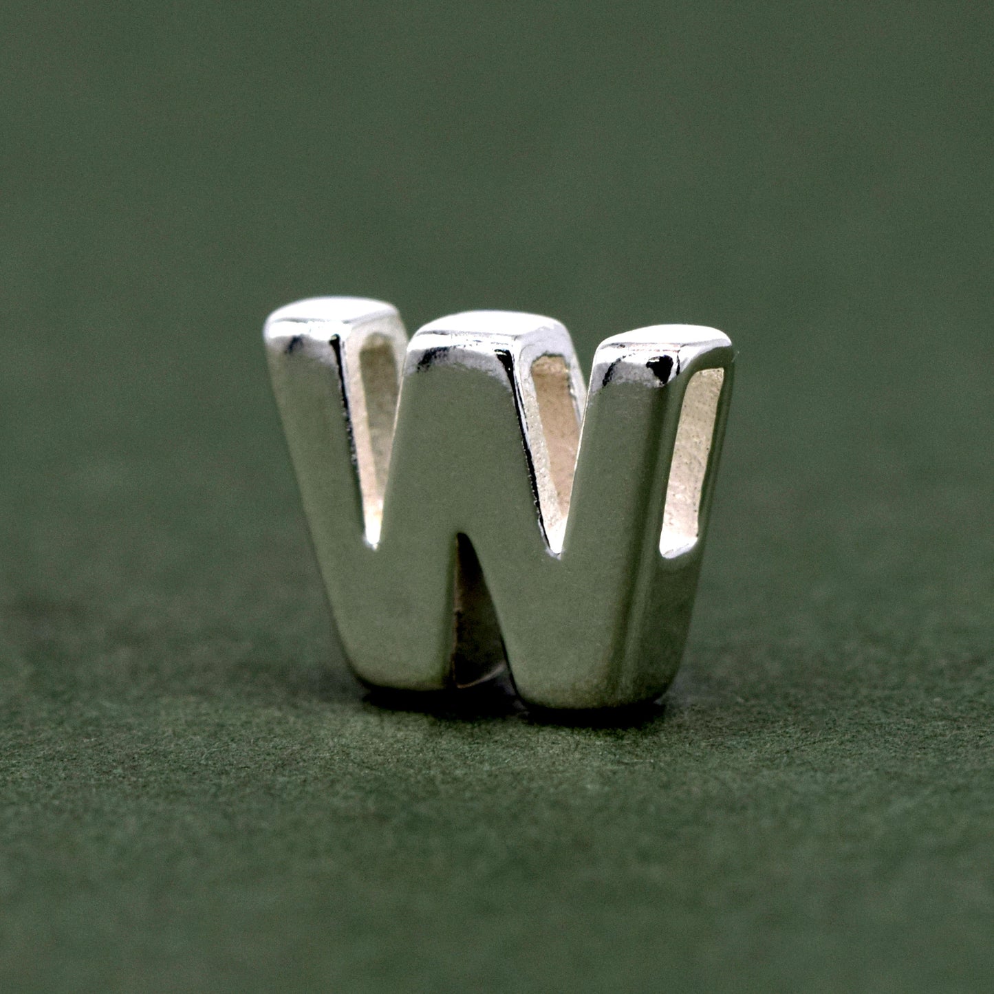 Sterling Silver Alphabet Initial Letter Threader A-Z & Heart Charm