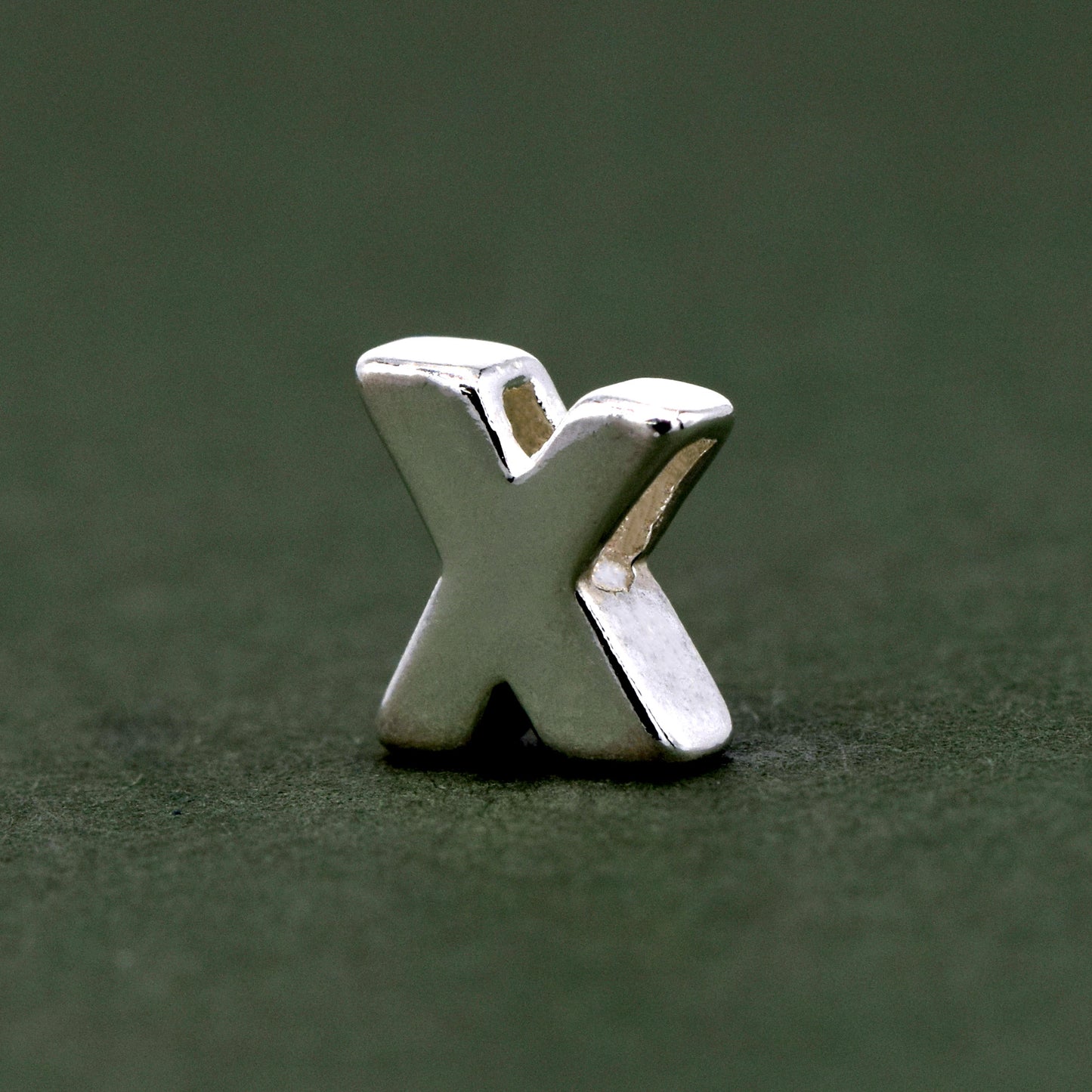 Sterling Silver Alphabet Initial Letter Threader A-Z & Heart Charm