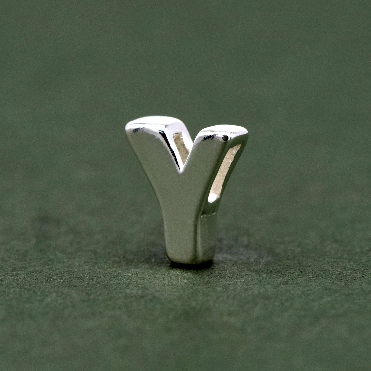 Sterling Silver Alphabet Initial Letter Threader A-Z & Heart Charm