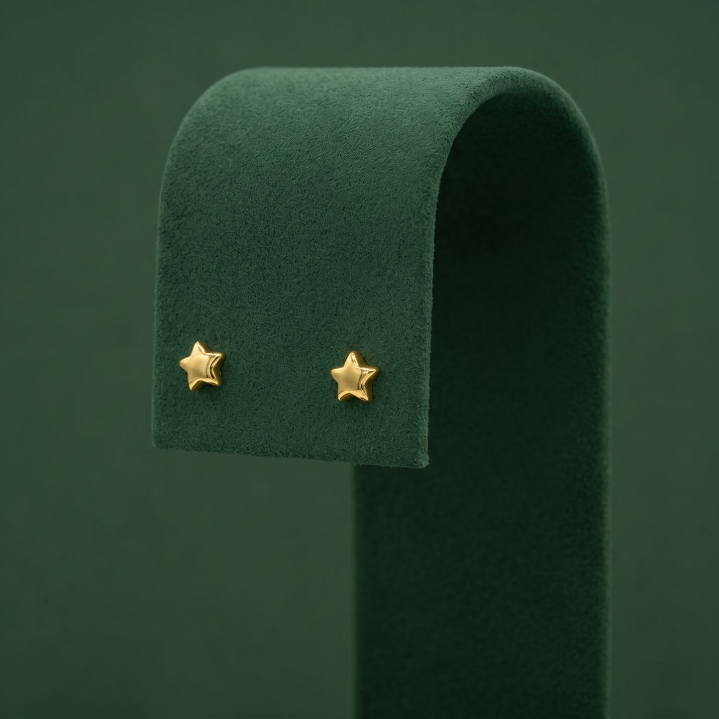 4mm Tiny Star Stud Earrings in Sterling Silver and Flash Gold