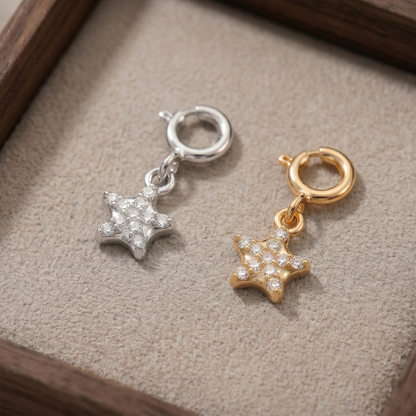 CZ Pavé Star Charm