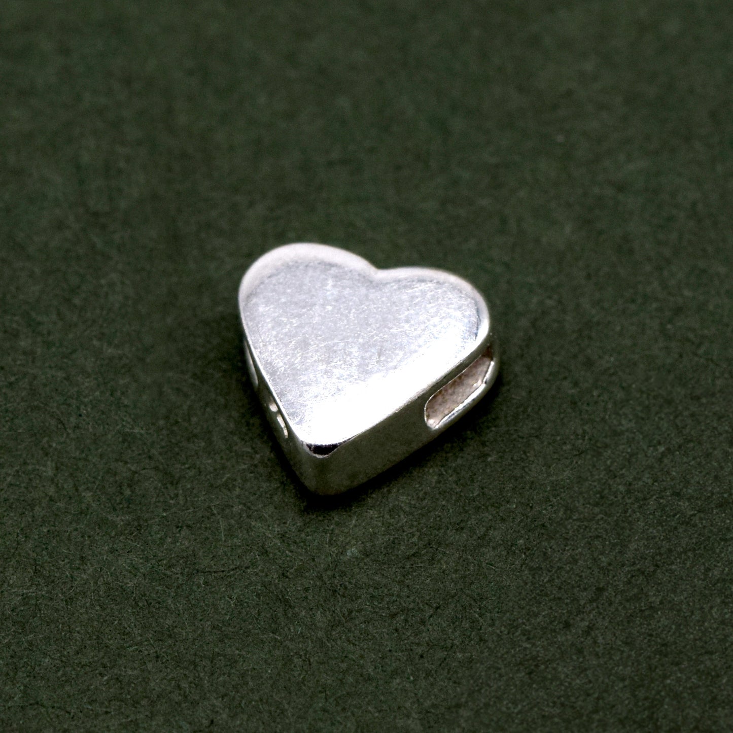 Sterling Silver Alphabet Initial Letter Threader A-Z & Heart Charm