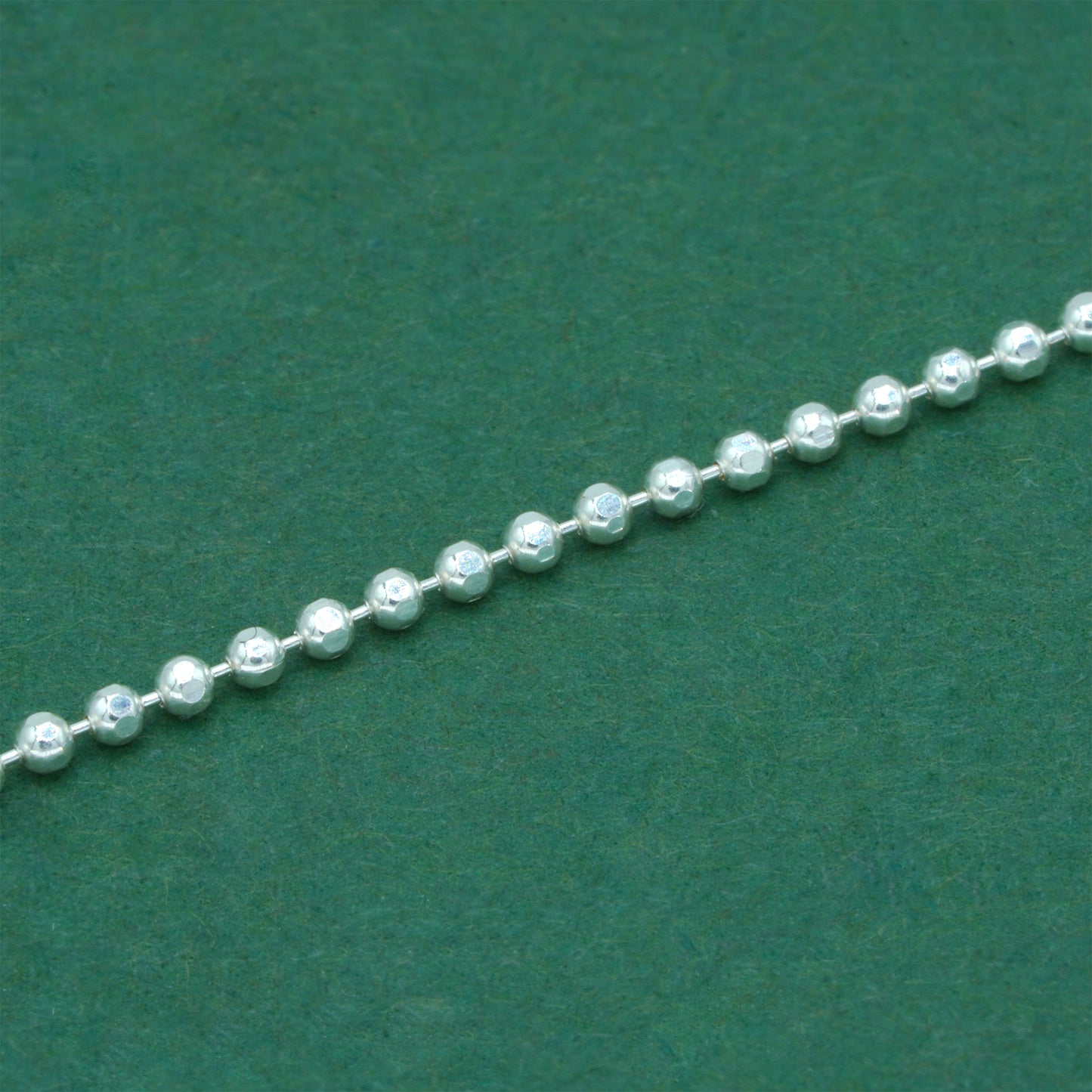 925 Sterling Silver Ball Bead Chain With Puffed Heart Pendant Necklace – Valentine’s Day Romantic Gift for Her, Minimalist Silver Jewelry