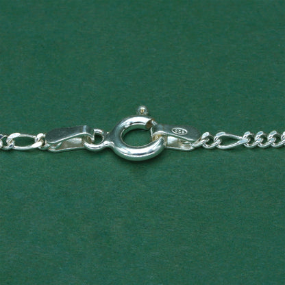 925 Sterling Silver Fiagro Chain With 18k Flash Plated Gold Heart Pendant | Valentine’s Day Bracelet | 18k Gold Heart Bracelet Gift for Her