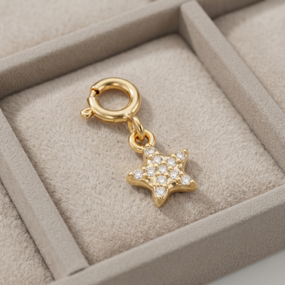 CZ Pavé Star Charm