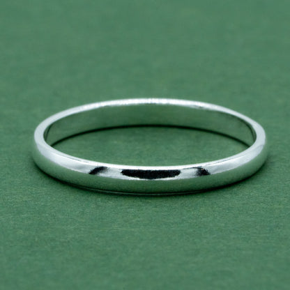 Sterling Silver 2mm Ring Band Sizes E-W