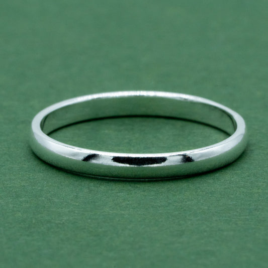 Sterling Silver 2mm Ring Band Sizes E-W