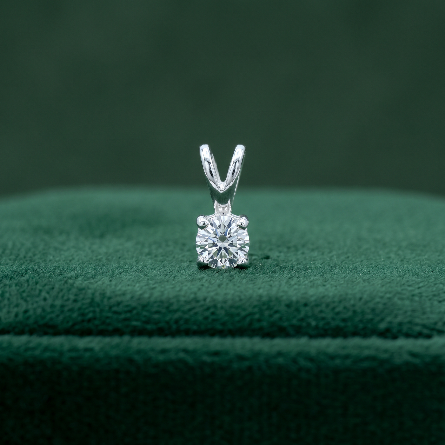 3mm Sterling Silver CZ Pendant