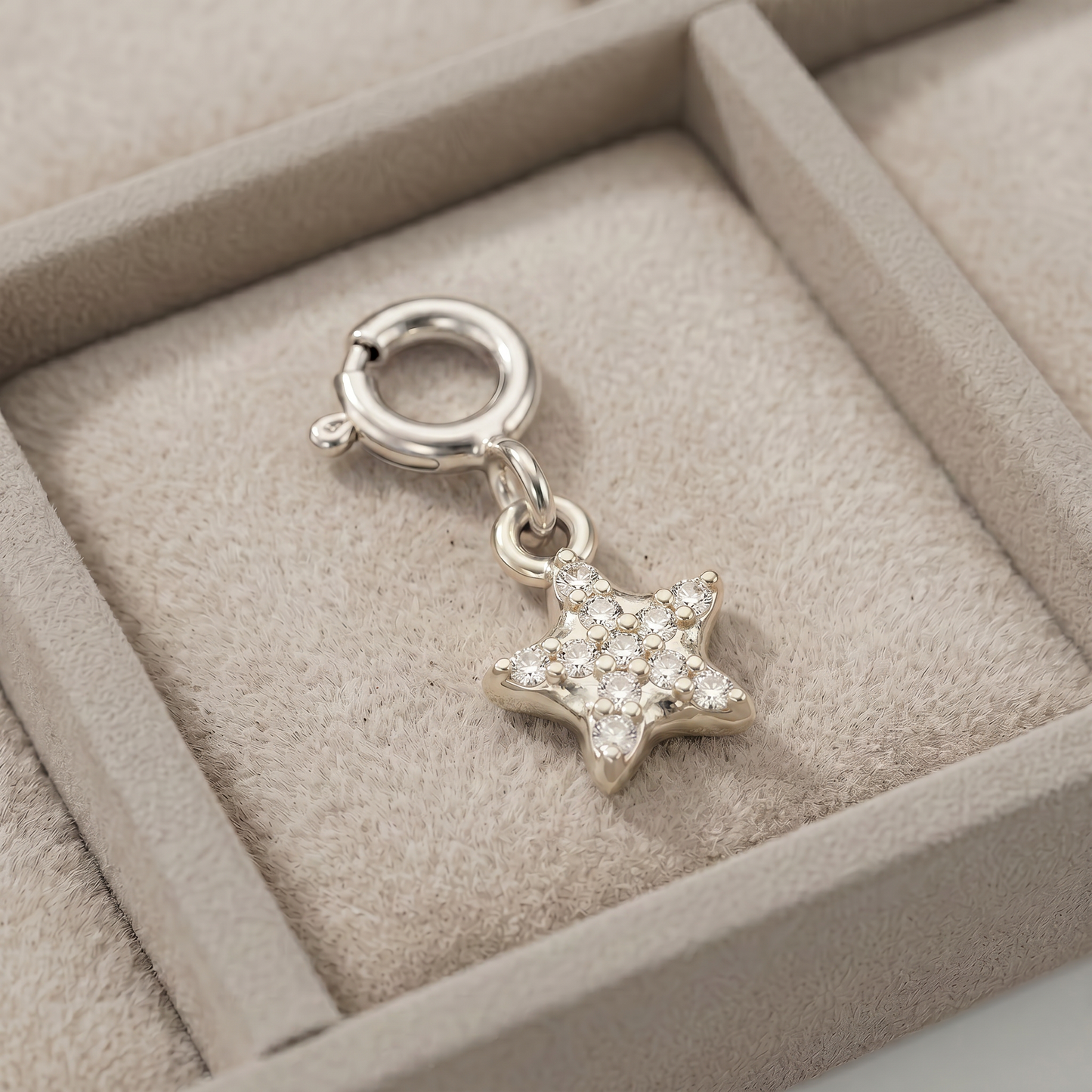 CZ Pavé Star Charm