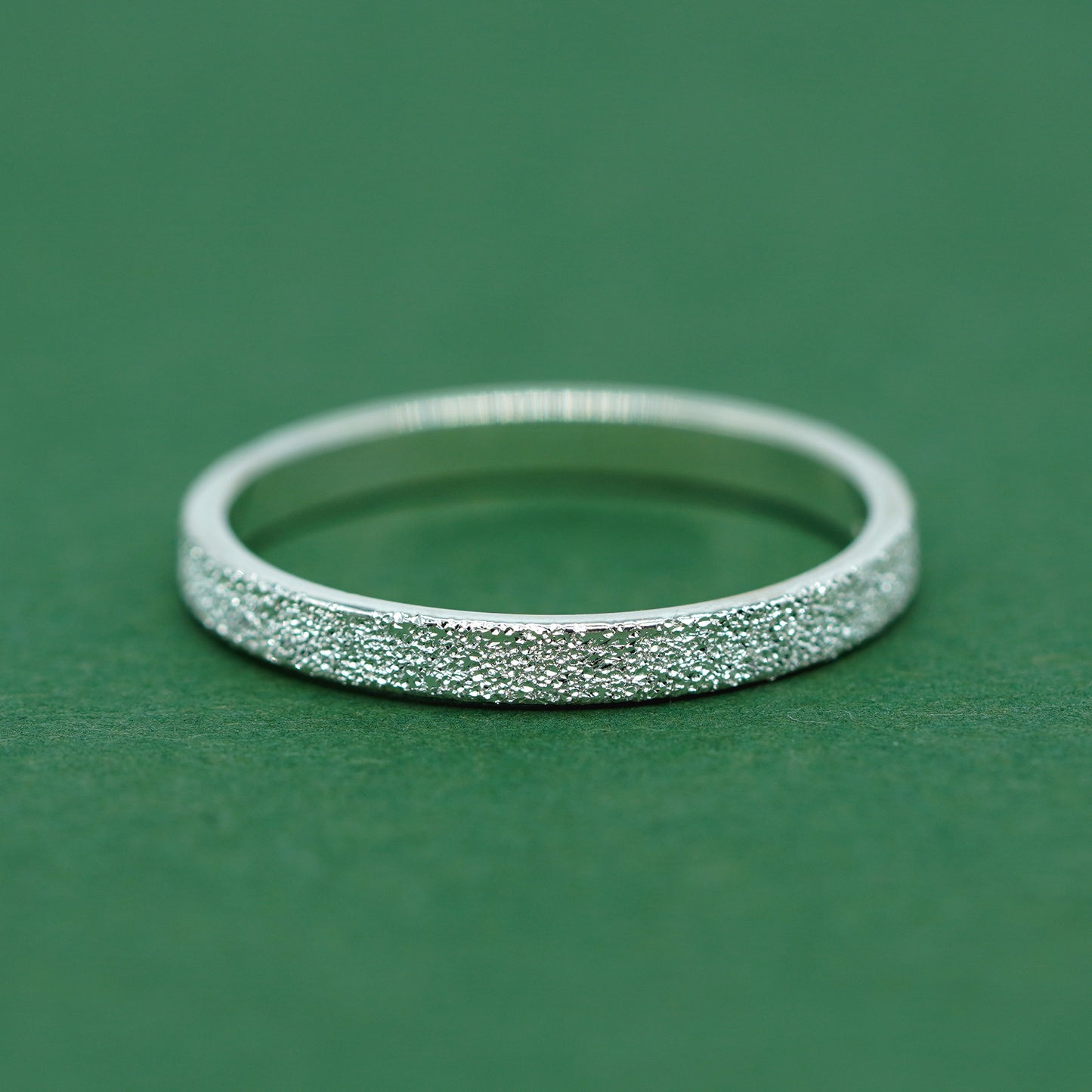 Sterling Silver Stardust/Frosted Band Ring