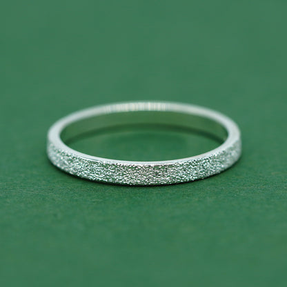 Sterling Silver Stardust/Frosted Band Ring