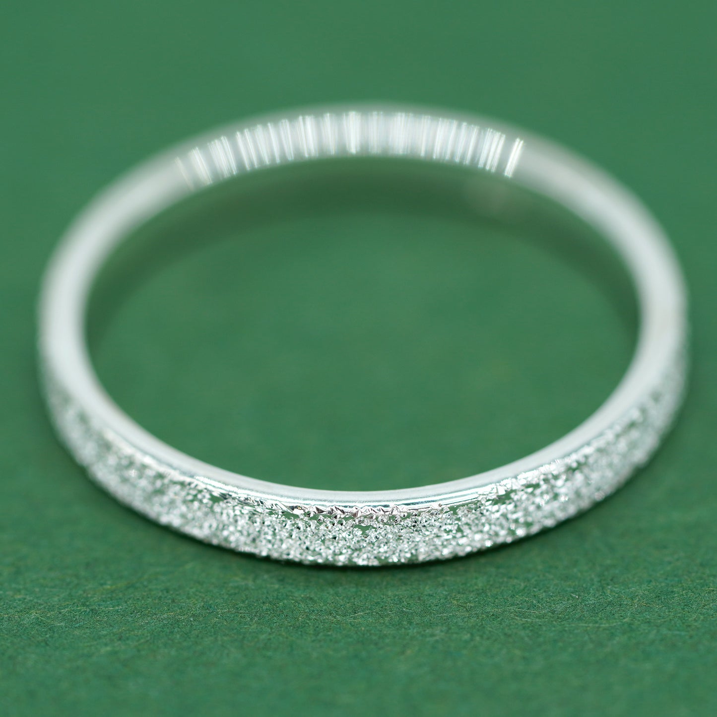 Sterling Silver Stardust/Frosted Band Ring