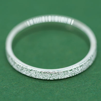 Sterling Silver Stardust/Frosted Band Ring