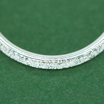 Sterling Silver Stardust/Frosted Band Ring