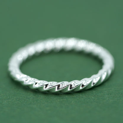 Sterling Silver Twisted Band Ring