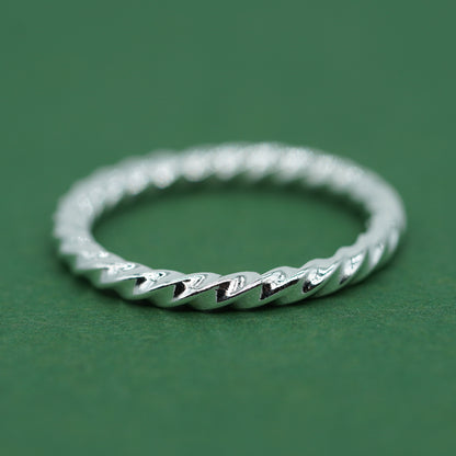 Sterling Silver Twisted Band Ring