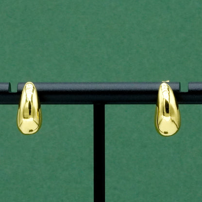 18k Gold plated Sterling Silver Teardrop Stud Earrings