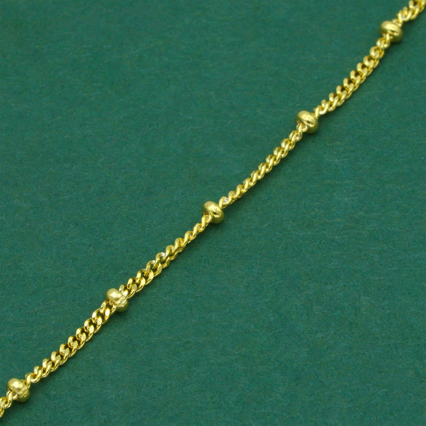 925 Sterling Silver Puffed Heart Pendant With 18k Flash Gold Plated Beaded Curb Chain – Valentine’s Day Romantic Gift for Her, Two-Tone Love Jewellery