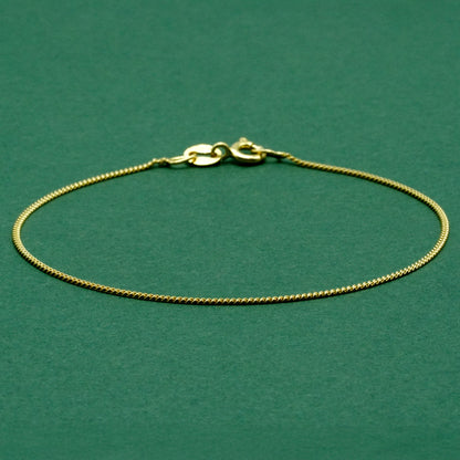Gold Plated Sterling Silver D/C Curb Chain Bracelet