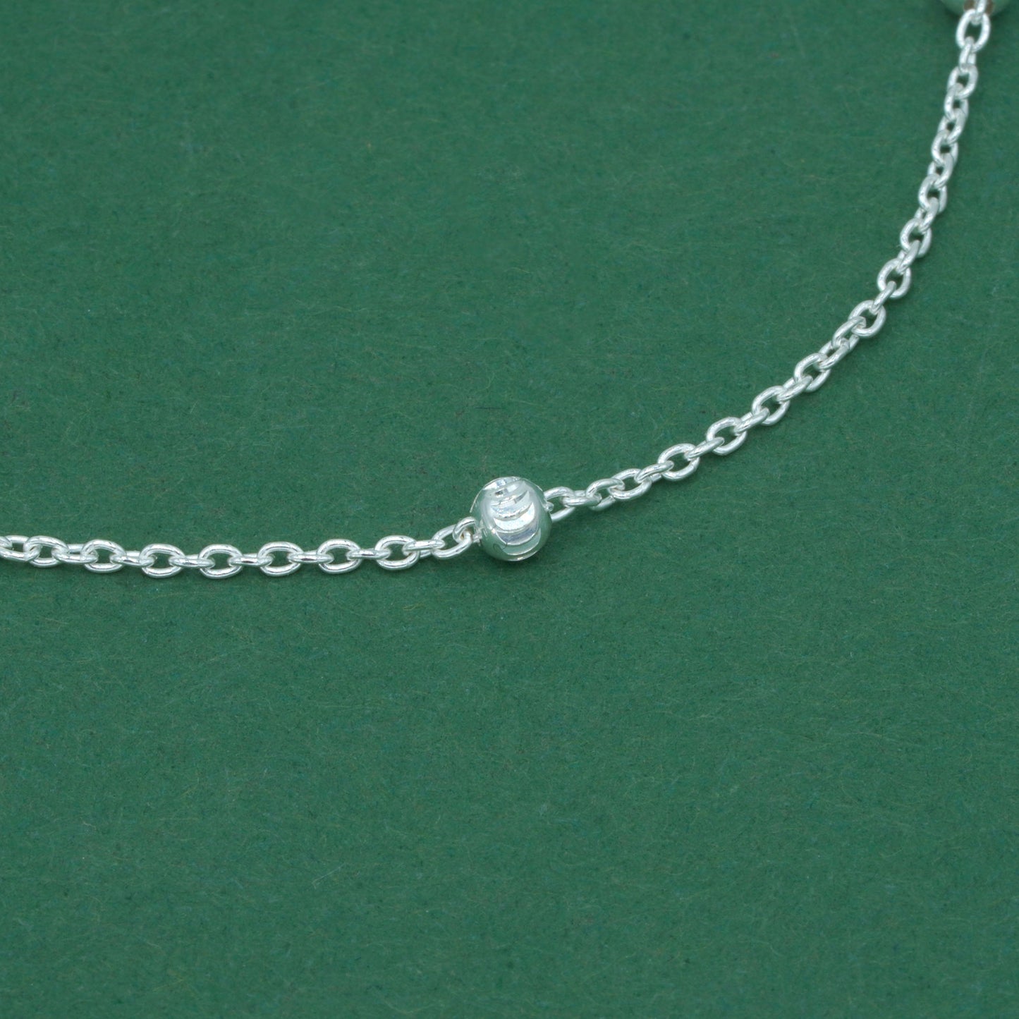 925 Sterling Silver Diamond Cut Beaded Bracelet, Satellite Chain Silver Bracelet, Minimalist Layering Everyday Jewellery